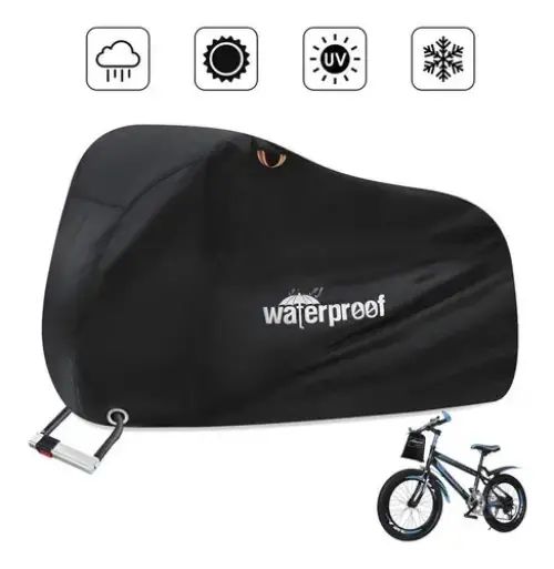 Funda Impermeable Para Bicicleta Con Forro Talle L Llanta Color Negro