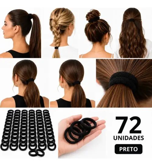 GOMITAS DE PELO NEGRAS --- 72 UNIDADES - imagen 4