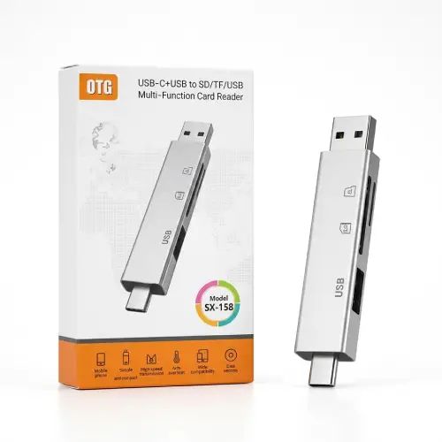 Adaptador Usb – C y puerto para tarjeta de memoria