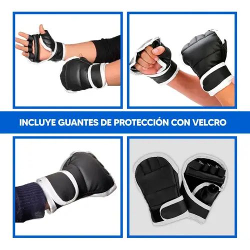 MÁQUINA DE BOXEO ABS BLUETOOTH LED MÚSICA Y LUCES 5 OBJETIVOS CON GUANTES 40x40x6.3cm - imagen 2
