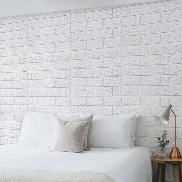 Panel Adhesivo de Pared 3D Papel Tapiz Blanco --- CAJA DE 150 UNIDADES - imagen 2