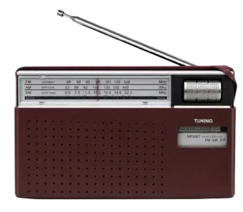 RADIO PORTÁTIL RETRO RECARGABLE Y A PILAS 5W 1200mAh 25x15x6cm - imagen 1
