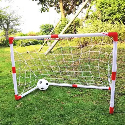 ARCO DE FÚTBOL INFANTIL PVC 97x64x35cm PELOTA 14cm E INFLADOR - imagen 2