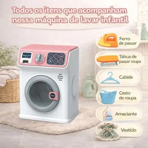 LAVARROPAS JUGUETE INFANTIL LUCES SONIDO 21.5x16.5cm - imagen 2