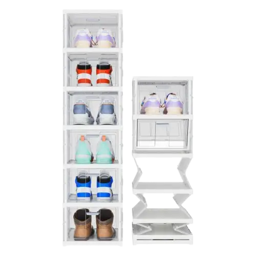 ORGANIZADOR PARA CALZADO PLEGABLE 6 ESTANTES 105x34.5x25.5cm
