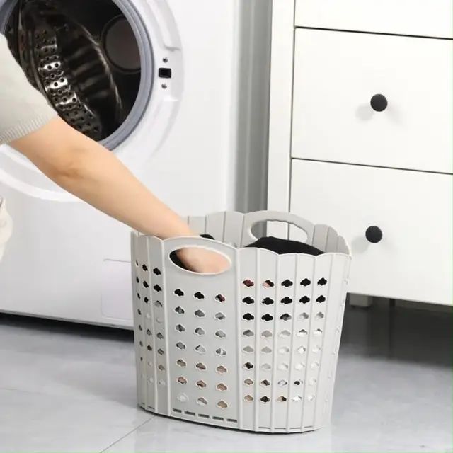 Cesta Plegable De Lavandería Con Asas De Transporte - imagen 2