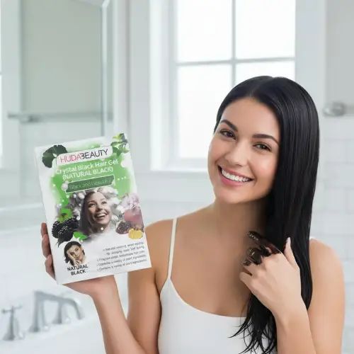 TINTA EN SHAMPOO GEL CRYSTAL BLACK COLOR NEGRO NATURAL --- 10 UNIDADES - imagen 2