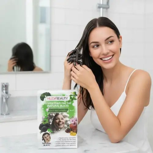 TINTA EN SHAMPOO GEL CRYSTAL BLACK COLOR NEGRO NATURAL --- 10 UNIDADES - imagen 3
