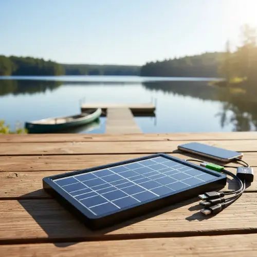 PANEL SOLAR CON ADAPTADOR MÚLTIPLE USB 6V 8W 20.5x29cm - imagen 4