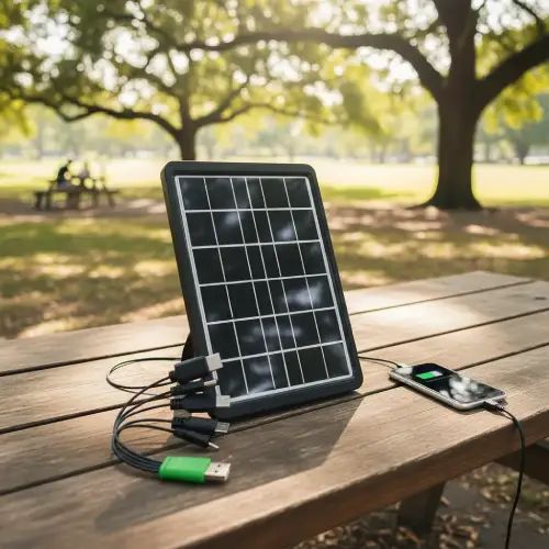 PANEL SOLAR CON ADAPTADOR MÚLTIPLE USB 6V 8W 20.5x29cm - imagen 5
