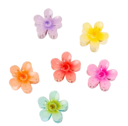 PINZA DE PELO DISEÑO FLOR VARIOS COLORES 8cm