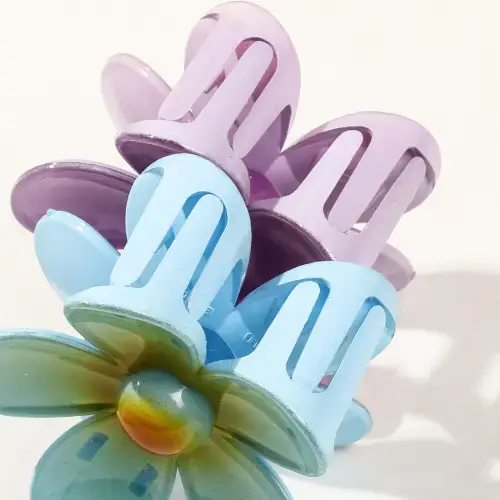 PINZA DE PELO DISEÑO FLOR VARIOS COLORES 8cm - imagen 4