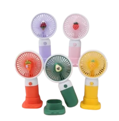 Ventilador portátil recargable diseño frutilla