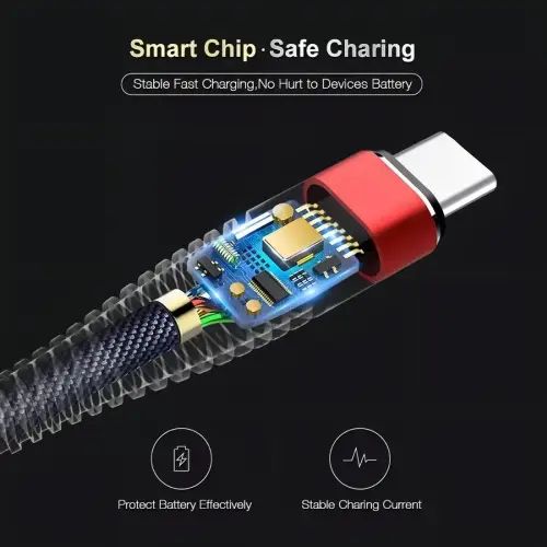 CABLE REFORZADO MICRO USB TREQA DATOS Y CARGA ALUMINIO + TEJIDO TELA 3.4A 5V 1M - imagen 4