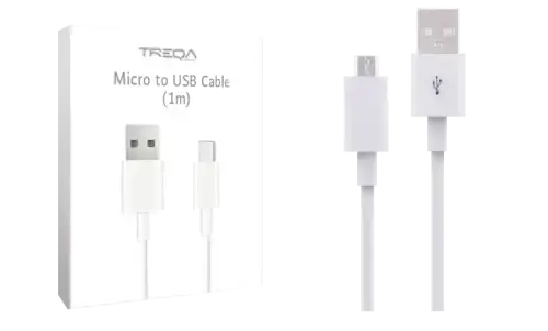 CABLE TREQA USB - MICRO USB DATOS Y CARGA 1MT ABS 3.0A/5V - imagen 1