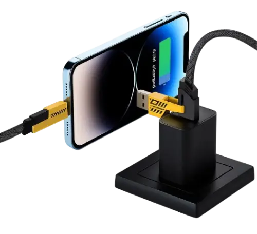 Cable USB Doble C-A y C-iPhone 77W 1 Metro - imagen 2