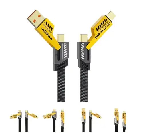 Cable USB Doble C-A y C-iPhone 77W 1 Metro