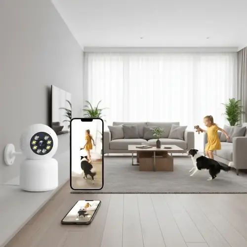 CÁMARA DE VIGILANCIA WI-FI FULL HD LENTE 3.6mm SD HASTA 64GB 355°/70° 11.5x8cm - imagen 3