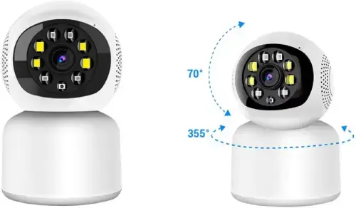 CÁMARA DE VIGILANCIA WI-FI FULL HD LENTE 3.6mm SD HASTA 64GB 355°/70° 11.5x8cm - imagen 1