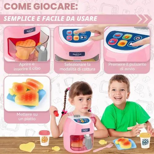 FREIDORA DE AIRE JUEGUETE INFANTIL LUCES SONIDO 22x19cm - imagen 2