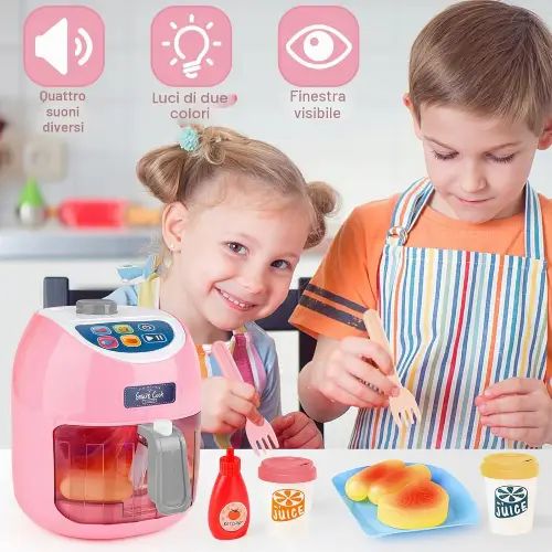 FREIDORA DE AIRE JUEGUETE INFANTIL LUCES SONIDO 22x19cm - imagen 4