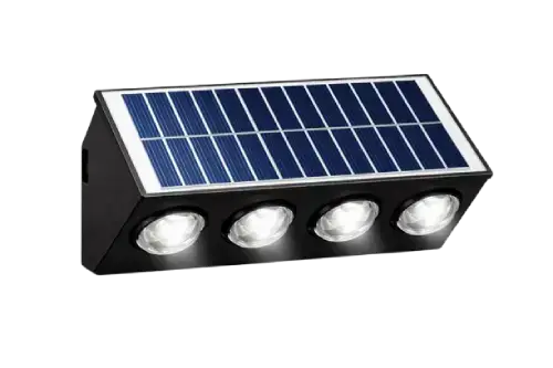 Lámpara Solar LED Exterior con Panel Integrado y Encendido Automático 20x10x6cm - imagen 1