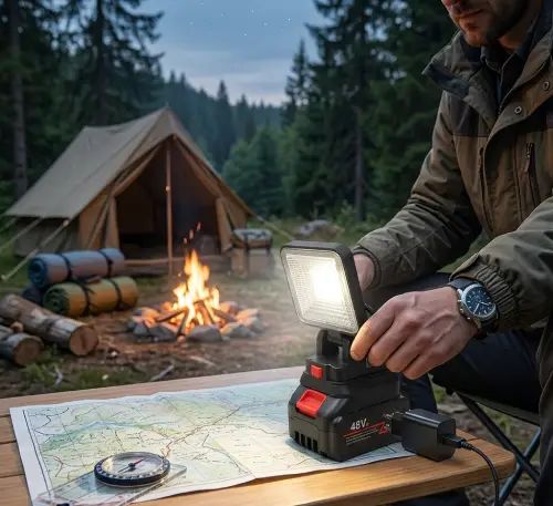 Foco Camping Cuadrado LED Recargable con Cargador - imagen 2
