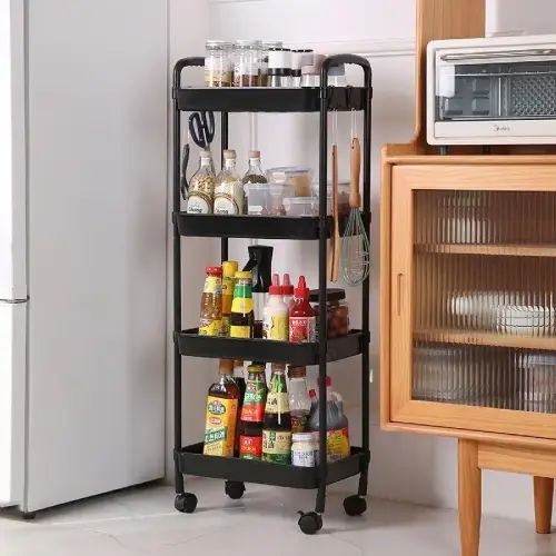 Carrito Organizador Auxiliar de 4 Niveles con Ruedas - imagen 2
