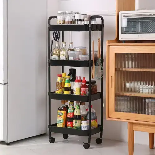 Carrito Organizador Auxiliar de 4 Niveles con Ruedas - imagen 2