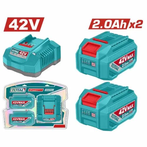 KIT/SET 2 BATERÍAS LITIO-ION 2.0Ah + CARGADOR RÁPIDO 2A 42V INDUSTRIAL - imagen 3