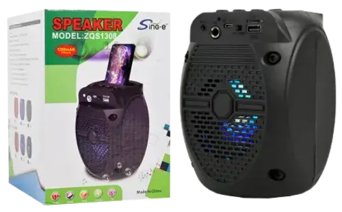 PARLANTE PORTÁTIL 3" LED BLUETOOTH 5.0 USB, MicroSD, FM HASTA 10M 1200mAh 5W - imagen 1