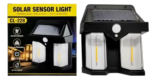 Foco Solar LED de 2 Cilindros