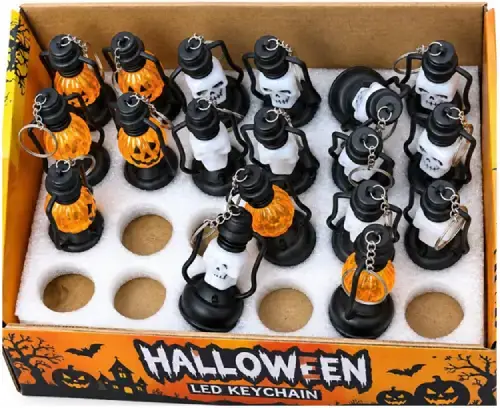 LINTERNA-LLAVERO DISEÑO CALABAZA Y CALAVERA - imagen 2