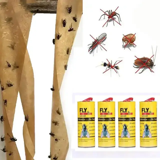 Cinta Adhesiva Atrapa Moscas e Insectos - imagen 2