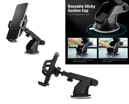 SOPORTE DE CELULAR PARA AUTO PLEGABLE TREQA 360° - imagen 3
