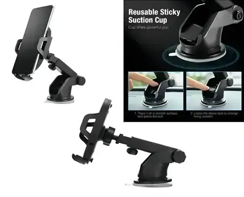 SOPORTE DE CELULAR PARA AUTO PLEGABLE TREQA 360° - imagen 3