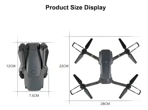 DRONE CON 2 CÁMARAS LUCES LED 10M 360° 500mAh 28x22cm - imagen 3