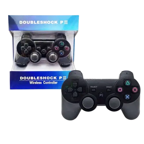 Joystick PS3 con vibración dual diseño ergonómico batería recargable