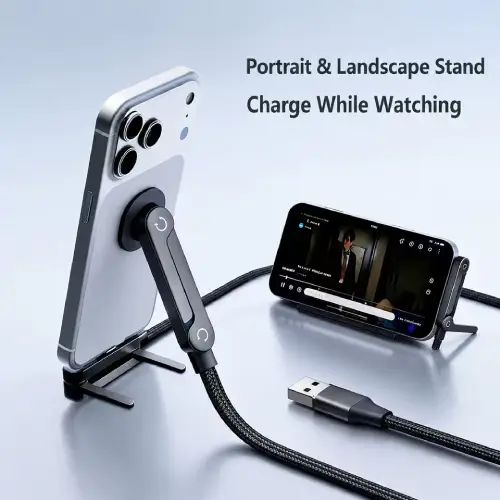 CABLE DE CARGA USB c/SOPORTE - 1.5M 65W - imagen 3