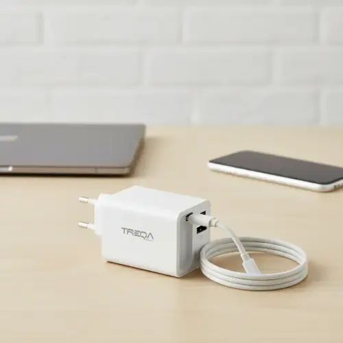 CARGADOR USB Y TIPO C CARGA RAPIDA 2.1A CON CABLE C EXTENSIBLE 65W - imagen 2