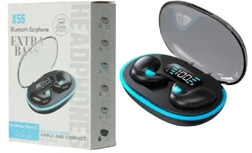 Auriculares inalámbricos TWS X55 Bluetooth 5.3 pantalla LED control táctil - imagen principal