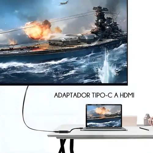 CABLE DE AUDIO Y VIDEO TIPO C A HDTV 4K A 30Hz 1.8 METROS - imagen 2