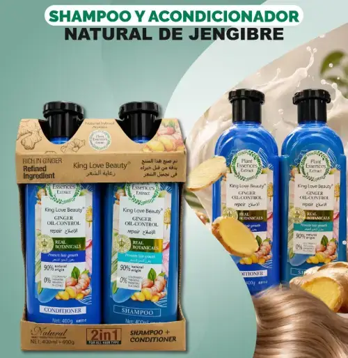 PACK SHAMPOO+ACONDICIONADOR KING LOVE JENGIBRE 400ML - imagen 2
