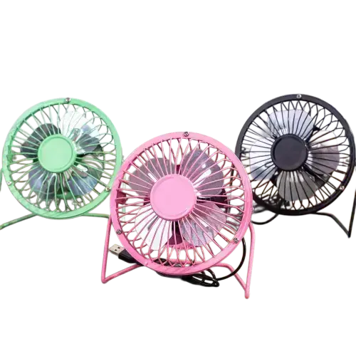 Mini Ventilador De Escritorio USB Portátil Aspas Metal 14 Cm 50hz - imagen 2