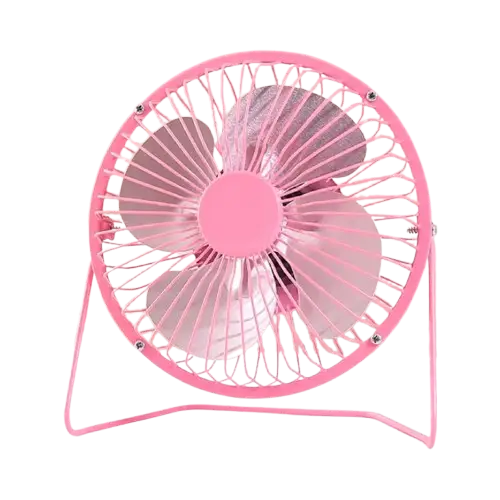 Mini Ventilador De Escritorio USB Portátil Aspas Metal 14 Cm 50hz