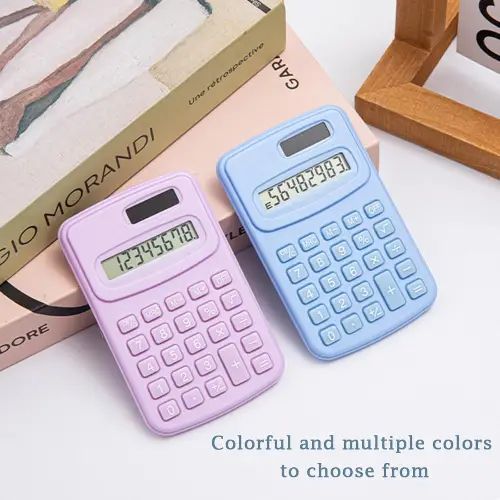 CALCULADORA INFANTIL DE ESCRITORIO 8 DÍGITOS A PILAS/SOLAR VARIOS COLORES - imagen 2