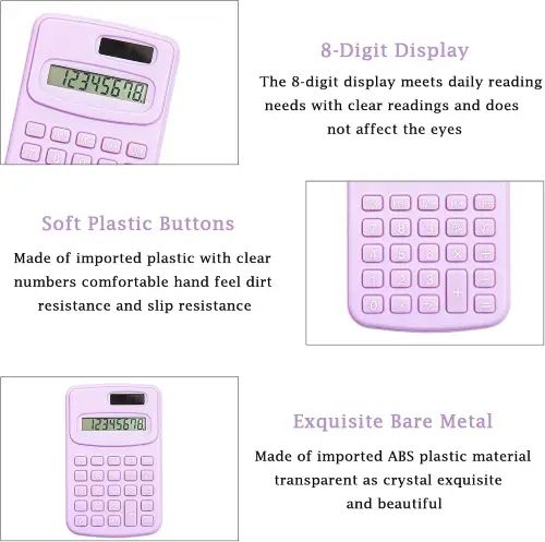 CALCULADORA INFANTIL DE ESCRITORIO 8 DÍGITOS A PILAS/SOLAR VARIOS COLORES - imagen 3