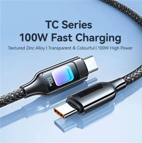 CABLE REFORZADO DE CARGA RÁPIDA Y DATOS TREQA C A C LED ALUMINIO+TEJIDO TELA 5.0A/5V 100W 1.2M - imagen 3