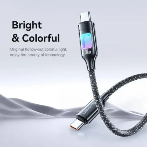 CABLE REFORZADO DE CARGA RÁPIDA Y DATOS TREQA C A C LED ALUMINIO+TEJIDO TELA 5.0A/5V 100W 1.2M - imagen 2