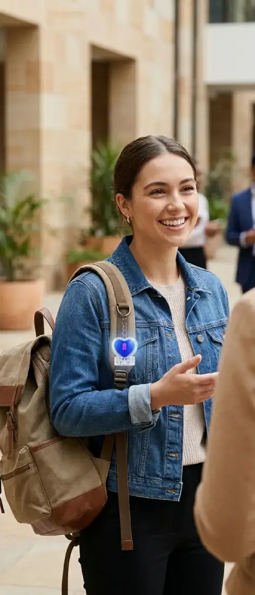 LLAVERO DISEÑO CORAZÓN CON LUCES - imagen 2